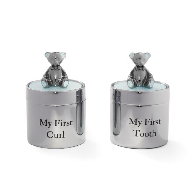 Noa Forkromet æske min første tand/hårlok blå 96015483146