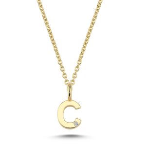 Nuran Bogstav 14 kt. guld "C" med 0,005ct. V2200-C