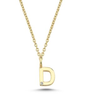 Nuran Bogstav 14 kt. guld "D" med 0,005ct. V2200-D