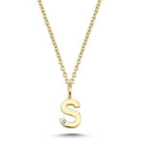 Nuran Bogstav 14 kt. guld "S" med 0,005ct. V2200-S