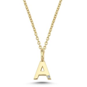 Nuran Bogstav 14 kt. guld "A" med 0,005ct. V2200-A