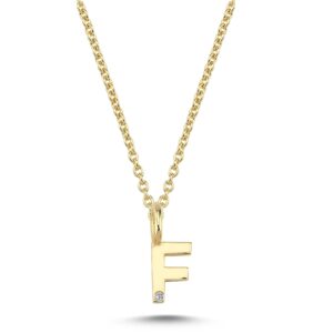 Nuran Bogstav 14 kt. guld "F" med 0,005ct. V2200-F
