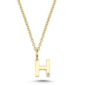 Nuran Bogstav 14 kt. guld "H" med 0,005ct. V2200-H
