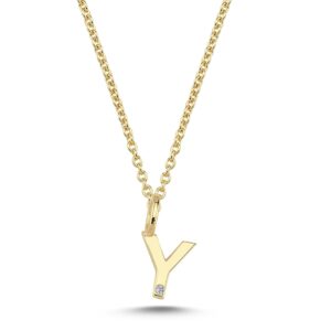 Nuran Bogstav 14 kt. guld "Y" med 0,005ct. V2200-Y