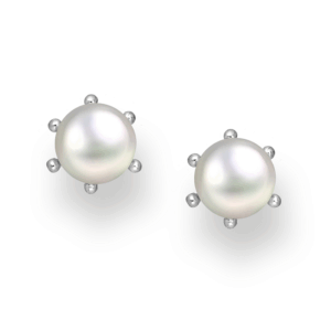 Øreringe i sølv med perler