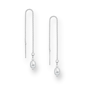 Øreringe i sølv med perler