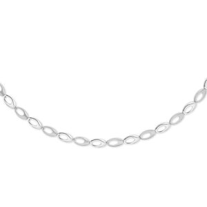 Randers Sølv Blank & mat halskæde 505007