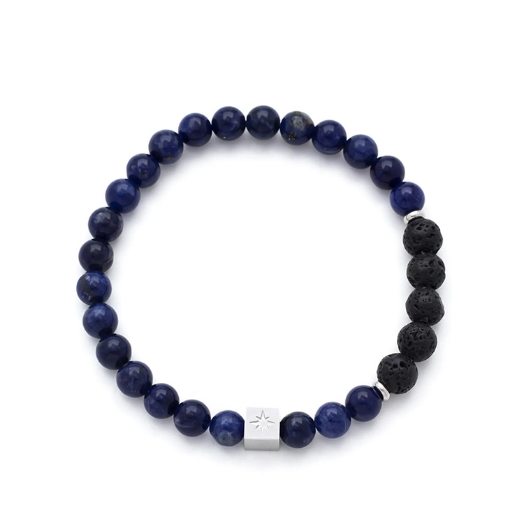 Samie Armbånd med stenperler i blå X3012SWS