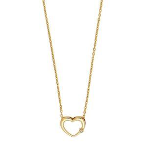 Siersbøl halskæde 14 kt. med diamanter