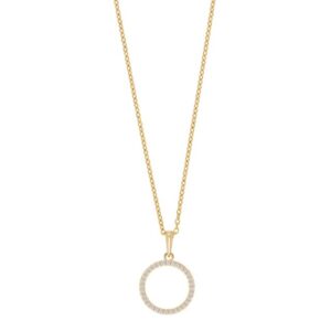 Siersbøl halskæde 14 kt. med diamanter