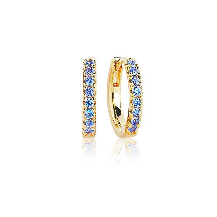 Sif Jakobs - Øreringe Ellera Medio med blå zirkoner