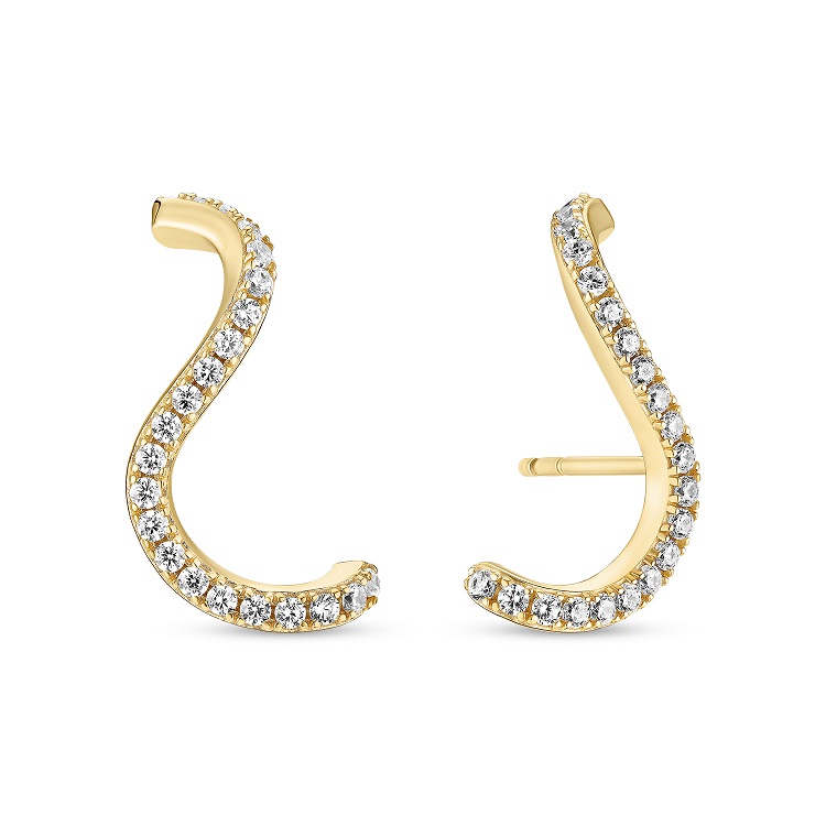 Sif Jakobs Ellera Waves øreringe SJ-E3890-CZ-YG