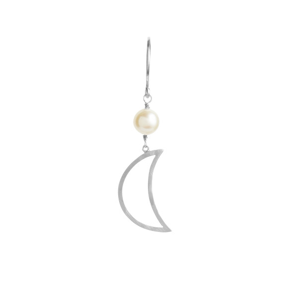 Stine A Bella Moon Earring With Pearl 1282-00-S