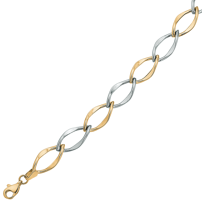 Støvring Design guld armbånd med hvid og rød guld