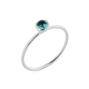 Susanne Friis Bjørner Ring med london blue crystal i str. 54 1686-1-174