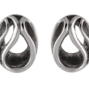 Raw-Oxi øreringe sølv