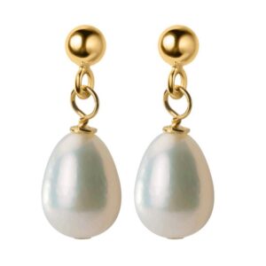 Donnatella - Øreringe forgyldt med perle