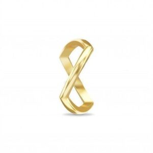 Spinning ring forgyldt sølv str. S - 53