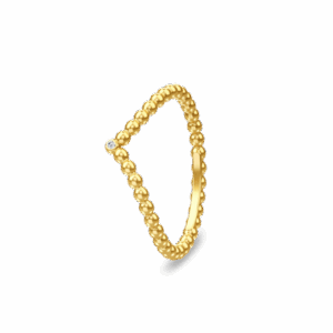 Spinning ring forgyldt sølv str. S - 53