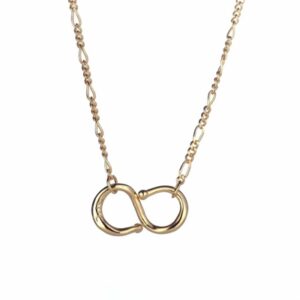 "Nyah" halskæde forgyldt sølv 45 cm.