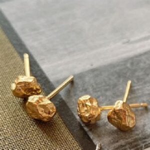 "Gold Lava" øreringe forgyldt sølv