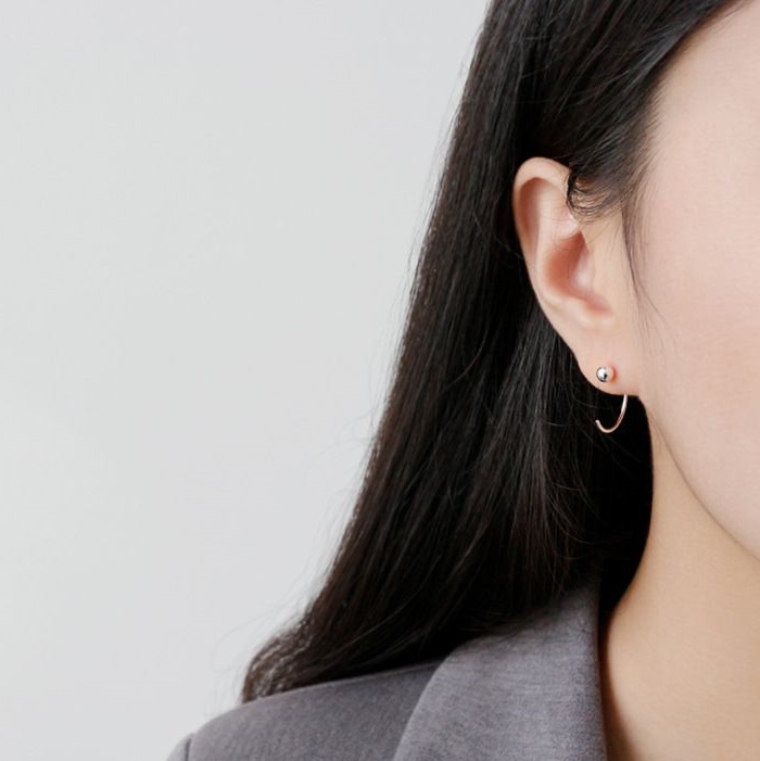 Donnatella øreringe sølv 162371 - Billede 2