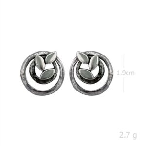 Raw-Oxi øreringe sølv