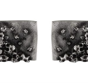 Raw-Oxi øreringe sølv