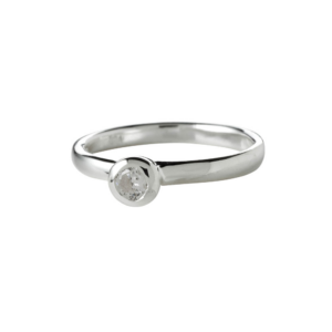 Sølvring m/cz Str.43