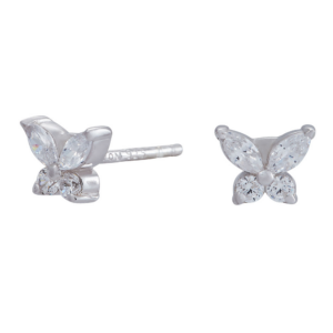 Rhod. sølvørestikker sommerfugl m/cz.