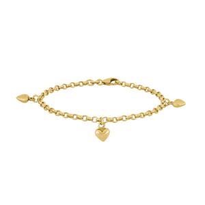 Forg. sølvarmbånd m/hjerter