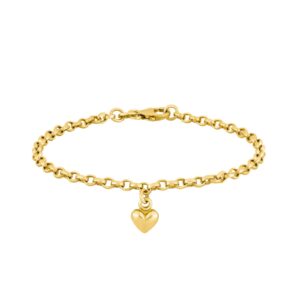 Forg. sølvarmbånd m/1 hjerte