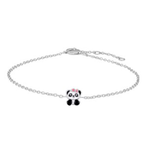 Rhd. Sølv armbånd panda