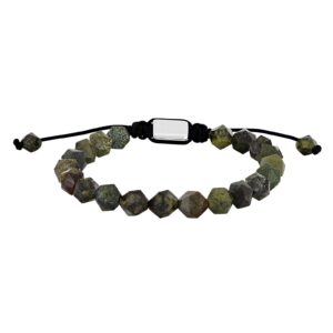 SON armbånd dragon blood jasper stål 8mm