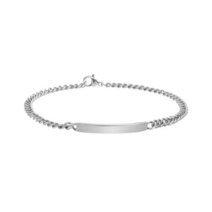 SON armbånd stål med plade 23cm