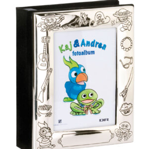 Forsølvet fotoalbum Kaj & Andrea