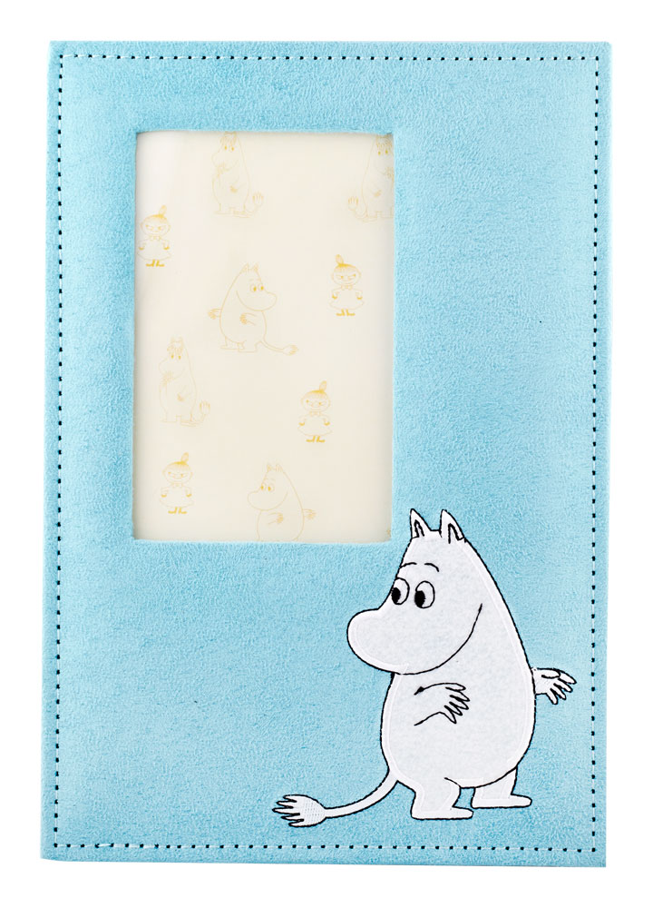 Stof fotoramme i blå m. Mumi