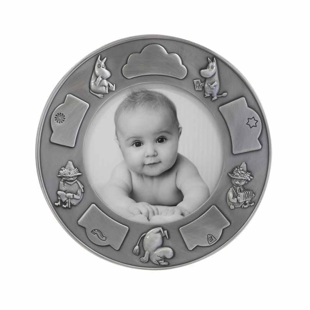 Fortinnet fotoramme m. Mumi & Mumrik