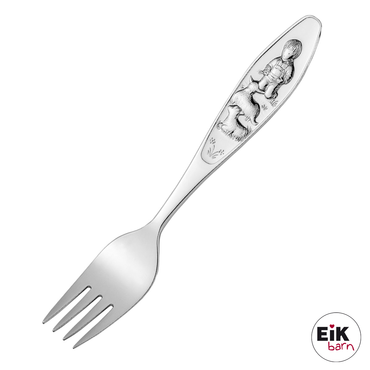 Sølv gaffel (925s) Mæh mæh lille lam - dreng