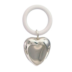 Sølv rangle hjerte 925