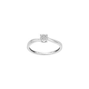 14kt. hvidguldsring m/dia. 0.03ct W/SI