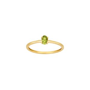 14kt. guldring m/ peridot