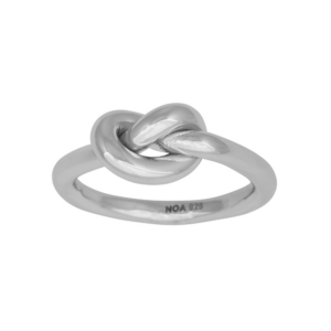 Siersbøl sølv Rhod. knude ring Str.56