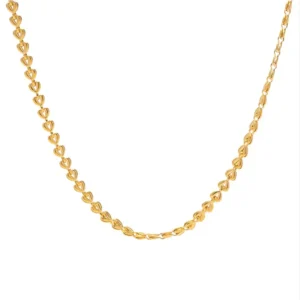 Halskæde i vandfast forgyldt stål 163037