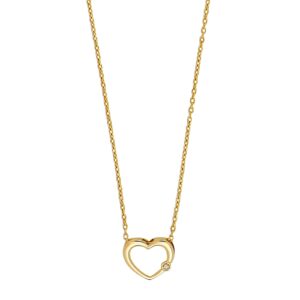 Siersbøl halskæde 14 kt. med diamanter