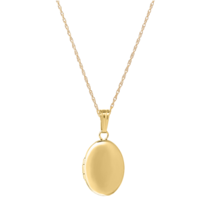 Medaljon m. 14kt. påvalset guld. Inkl. 45cm kæde