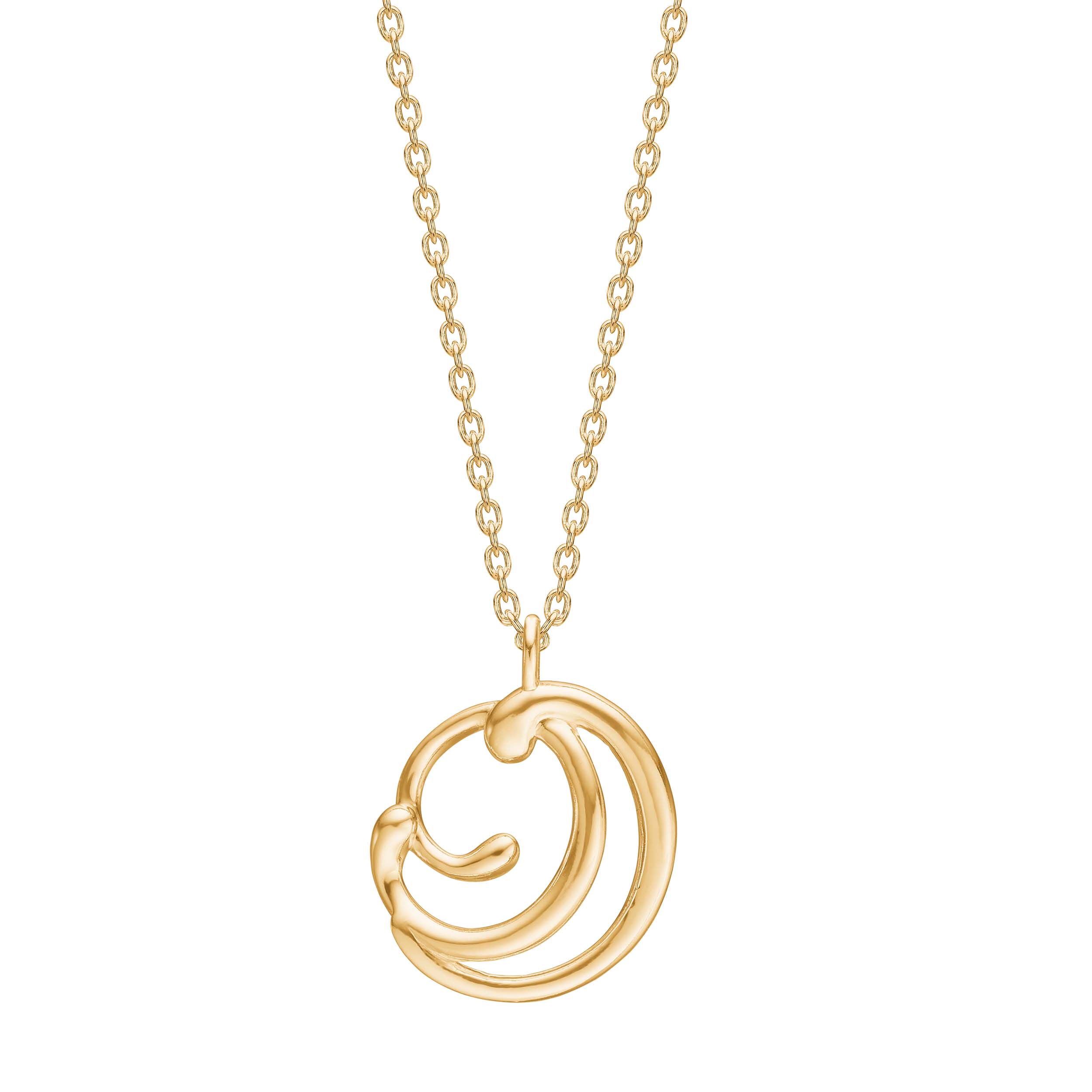 Forgyldt sølv halskæde AURA52