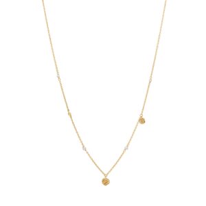 Forgyldt sølv halskæde RIPPLES52