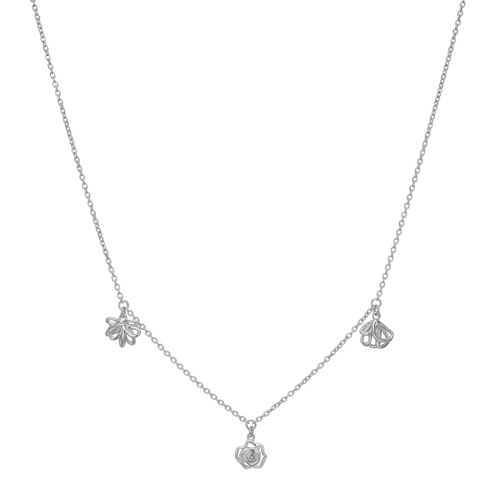 Rhd. sølv halskæde BLOSSOM52
