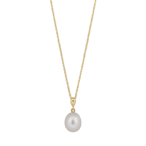 Siersbøl halskæde med ferskvandsperle 8kt 20550140300